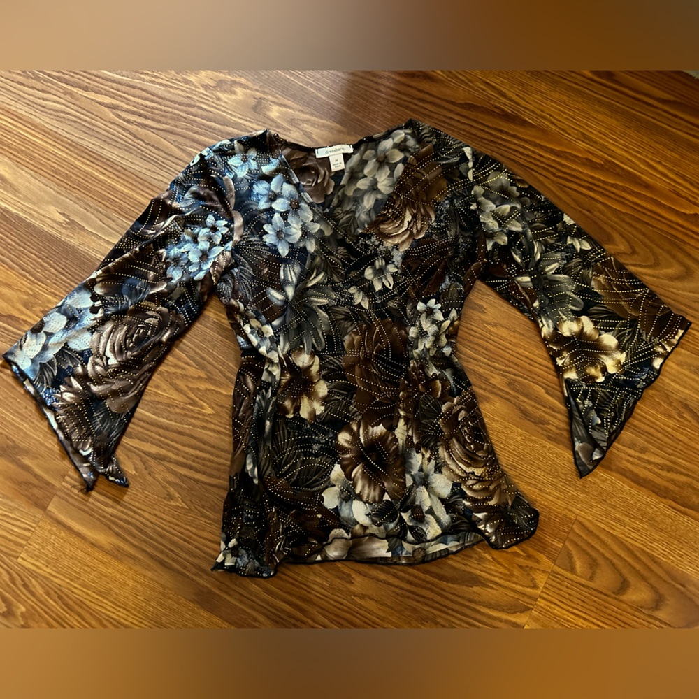 Western flare sleeve vintage top